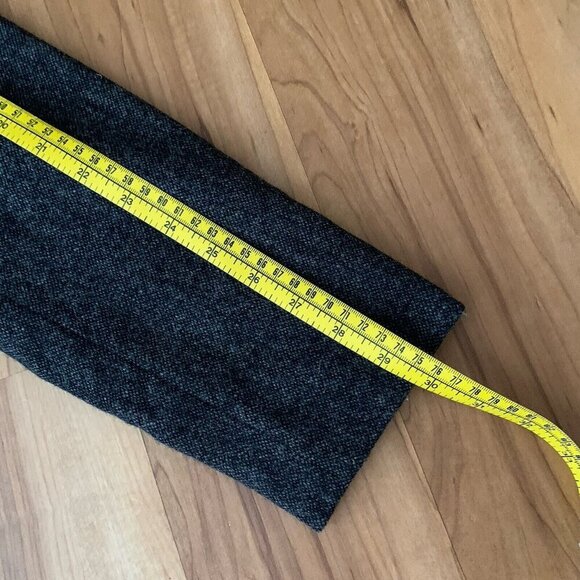 Lauren Ralph Lauren Womens 10 Single Breasted Long Jacket Black Gray Wool Tweed - Picture 10 of 15